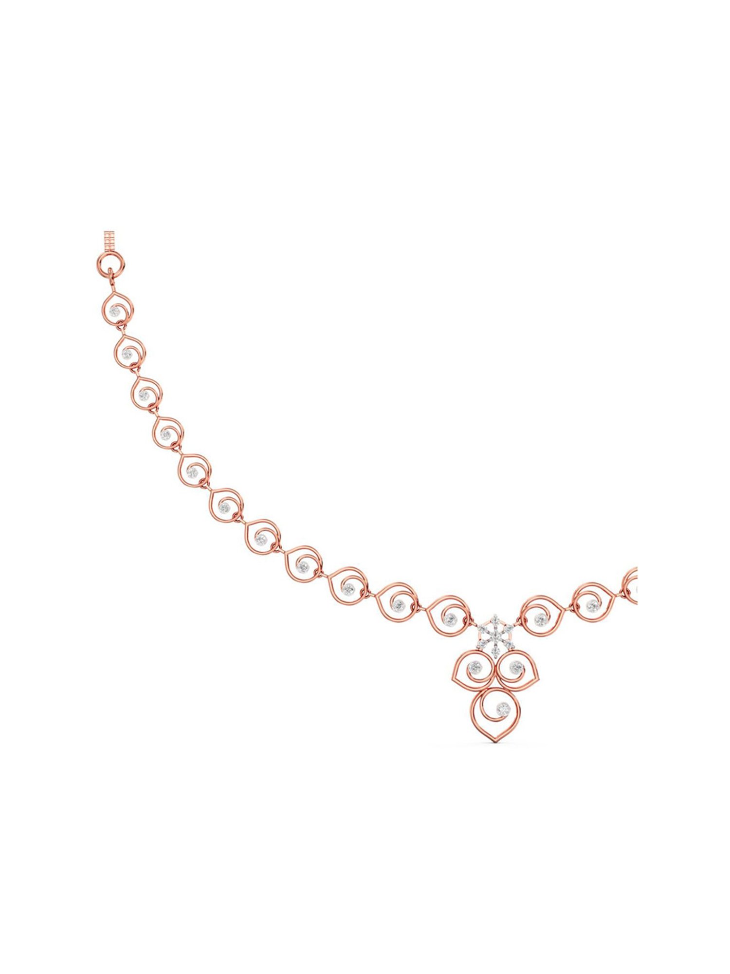 Mia by Tanishq 14 Karat Yellow Gold Two to Tango Diamond Necklace