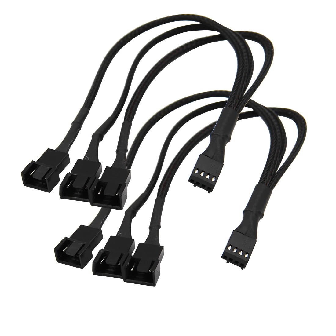 High Quality 6 inch 1 to 3 4-pins Molex TX4 CPU 4 Pin PWM Case Cooling Fan Splitter Hub Power Fan-out Adapter Cable