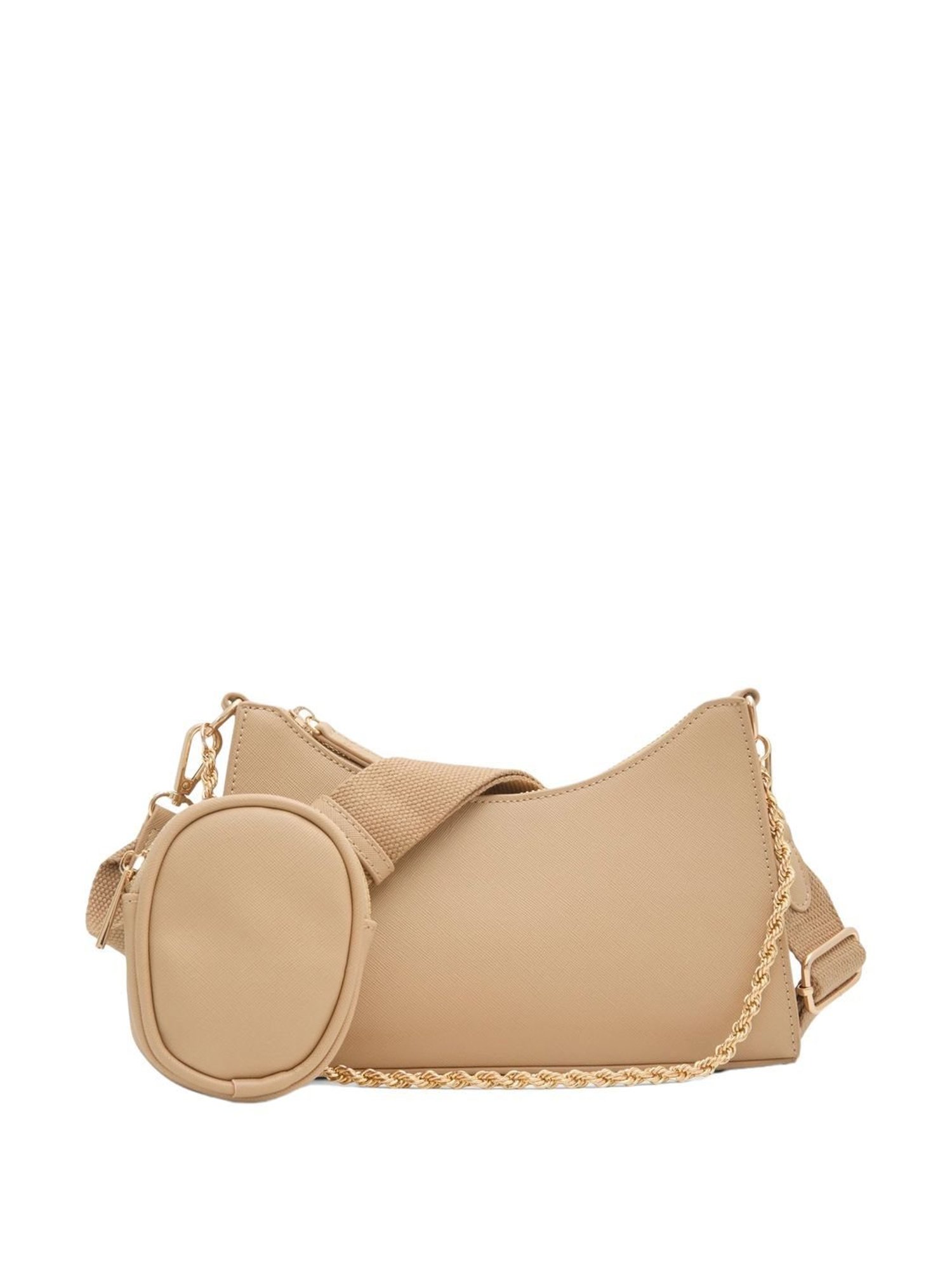 Call It Spring Beige Solid Small Sling Handbag