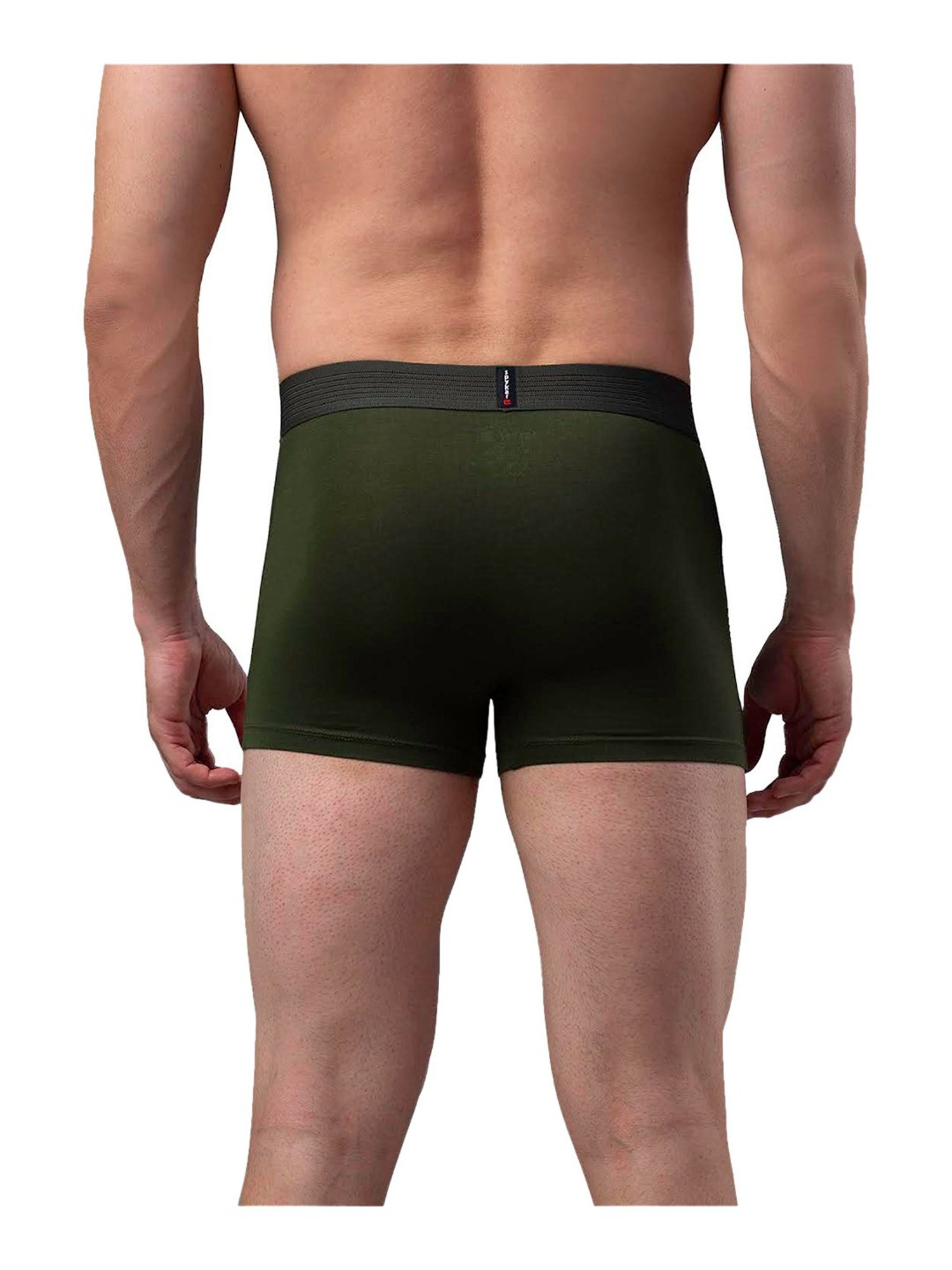 UnderJeans by Spykar Olive Trunks - Pack of 2