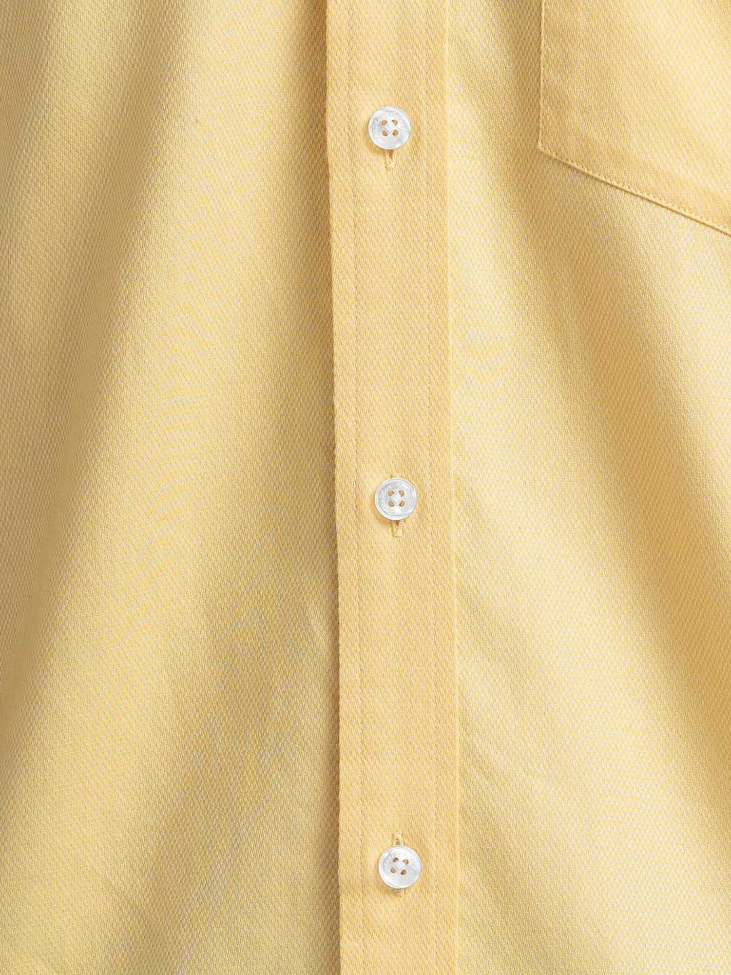 ColorPlus Yellow Pure Cotton Tailored Fit Shirt