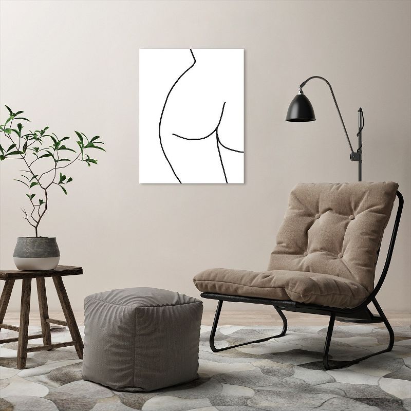 Americanflat One Line Face Drawing by Roseanne Kenny Wall Art Canvas - 11" x 14"