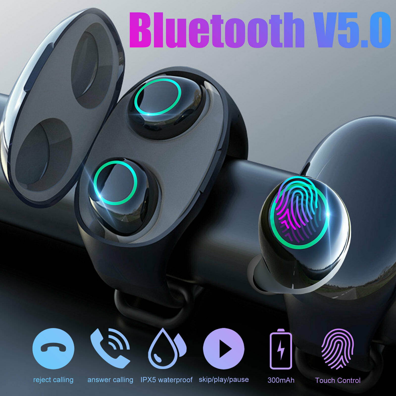 2 in 1 Smart Watch Headphone TWS Earbuds Wireless Ture Bluetooth 5.0 Wristband
