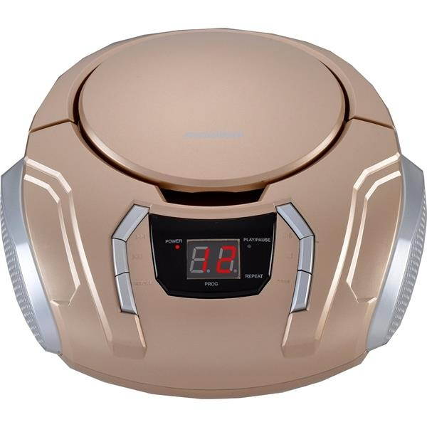 SYLVANIA(R) SRCD261-B-CHAMPAGNE Portable CD Player with AM/FM Radio (Champagne)