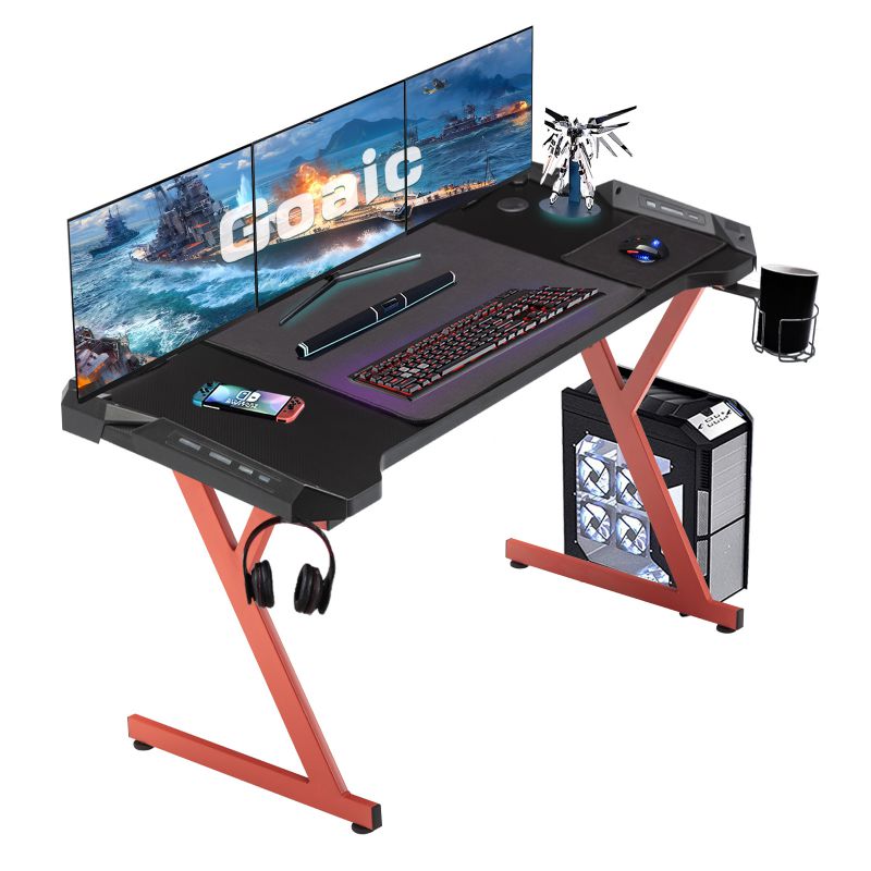 RESPAWN 3000 Gaming Computer Desk - Ergonomic Height Adjustable Gaming Desk, in Blue (RSP-3000-BLU)