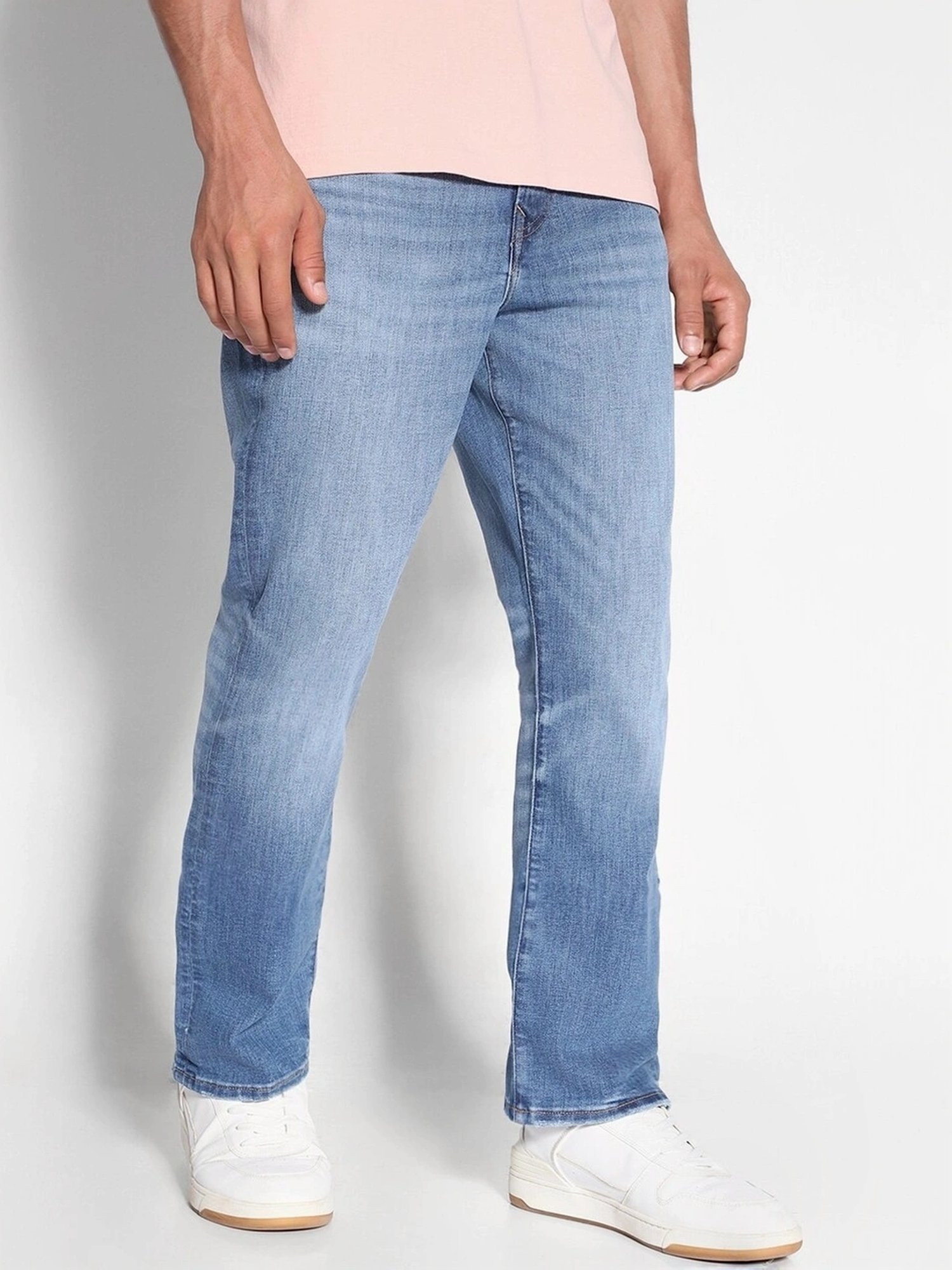 American Eagle Blue Cotton Regular Fit Jeans