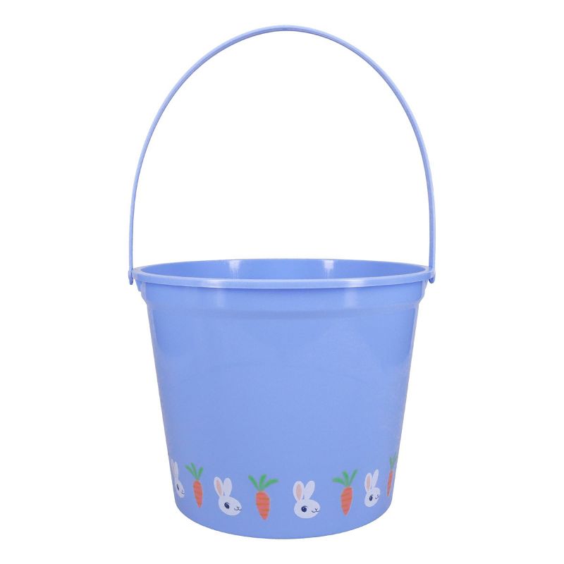 Jumbo Plastic Easter Bucket Printed Boarder with Stickers White - Spritz™
