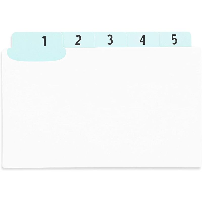 Paper Junkie 2 Sets Daily Index Card Dividers with UV Laminated Tabs, Numbers 1-31, 3.5 x 5 in.