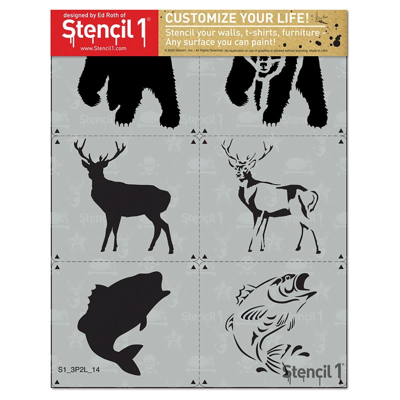 Stencil1 Outdoor Animal Multipack 3ct - Layered Stencil 8.5" x 11"