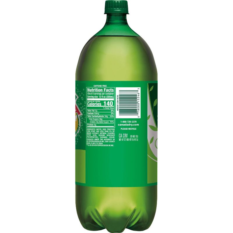 Canada Dry Ginger Ale Soda - 2 L Bottle