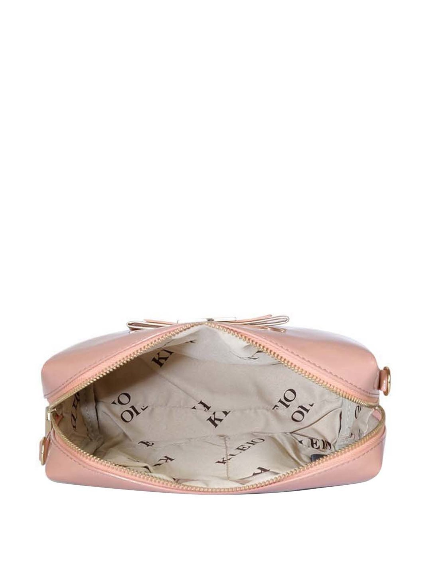 KLEIO Peach Solid Medium Sling Handbag
