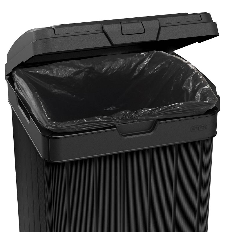 39gal Baltimore Outdoor Resin Trashcan Black - Keter