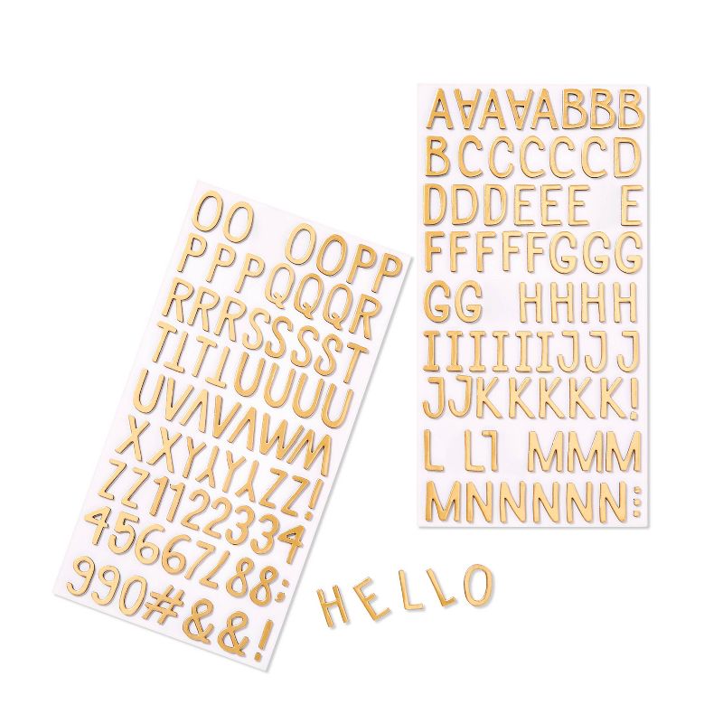 Alphabet Foam Stickers Gold Foil - Mondo Llama™