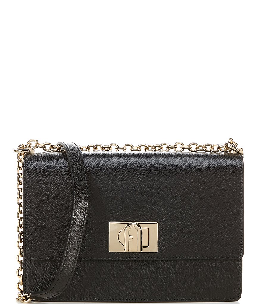 Furla 1927 Small Leather Turn Lock Crossbody Bag