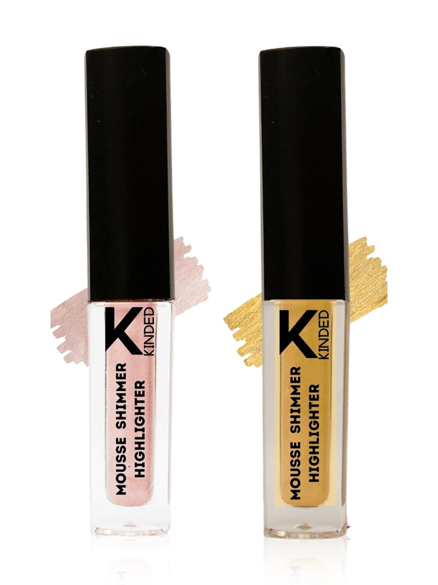 KINDED Mousse Shimmer Highlighter 01 Pink Paradise & 04 Golden Glaze Combo
