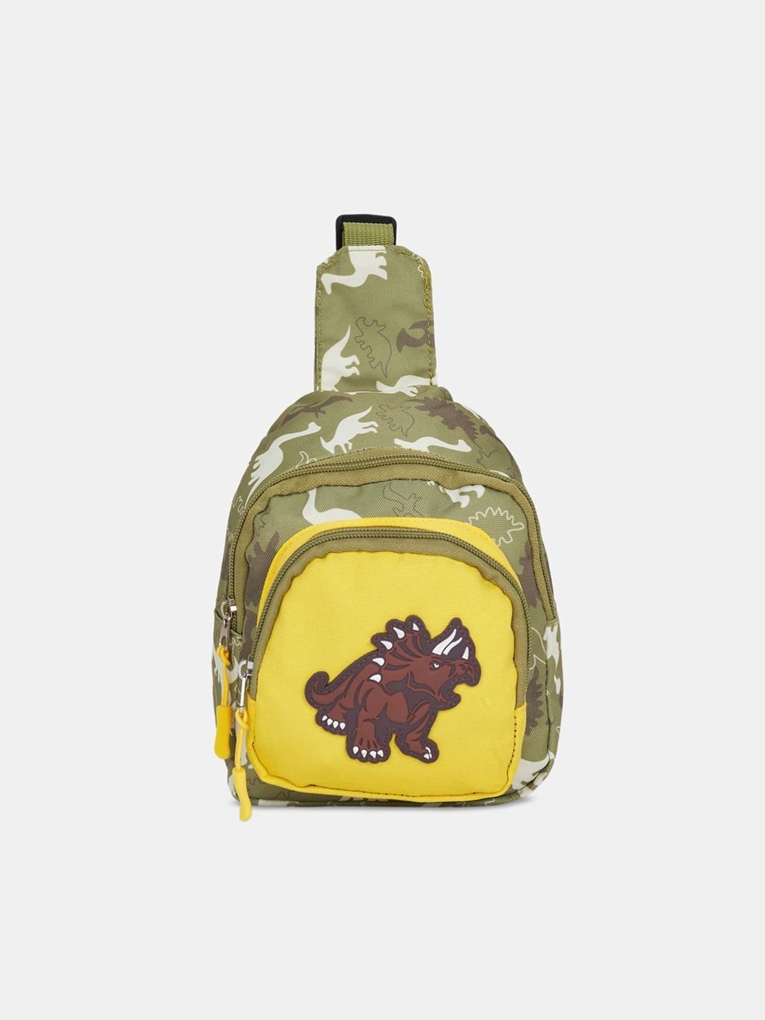 Pantaloons Junior Olive Printed Medium Cross Body Bag