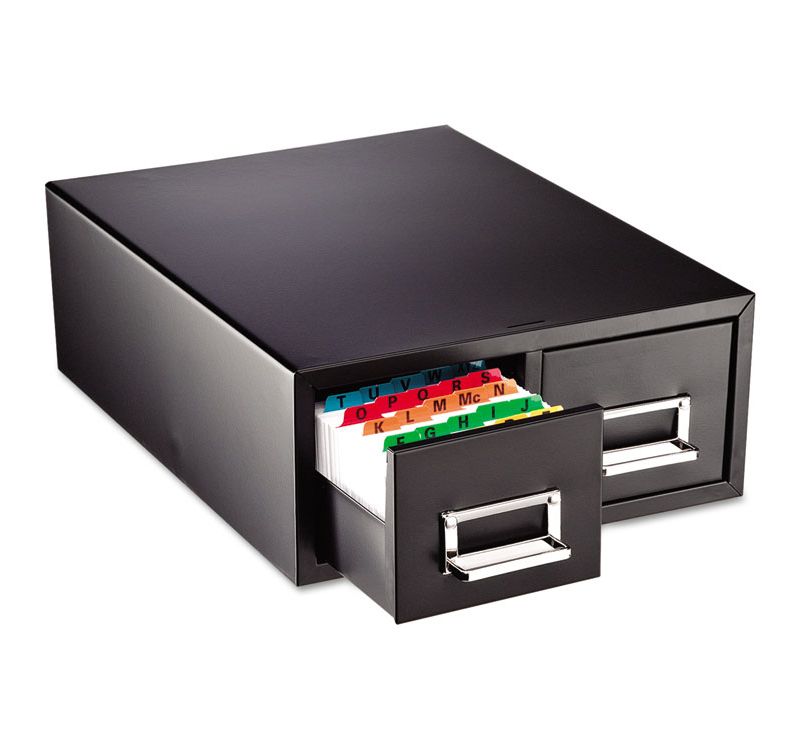 SteelMaster Drawer Card Cabinet Holds 3 000 5 x 8 cards 18 2/5" x 16" x 7 1/4" 263F5816DBLA