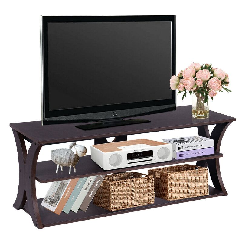 Costway 3-Tier TV Stand Entertainment Center Media Console Furniture Storage Cabinet