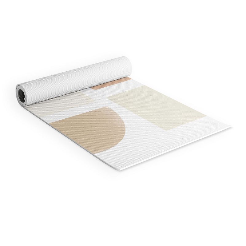 Bohomadic.Studio Geometric Shapes in Creme and Soft Pink (6mm) 24" x 70" Yoga Mat - Society6