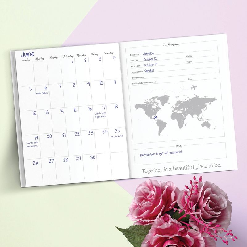 Undated Wedding Planner 7.5"x 10.25" Purple- TF Publishing