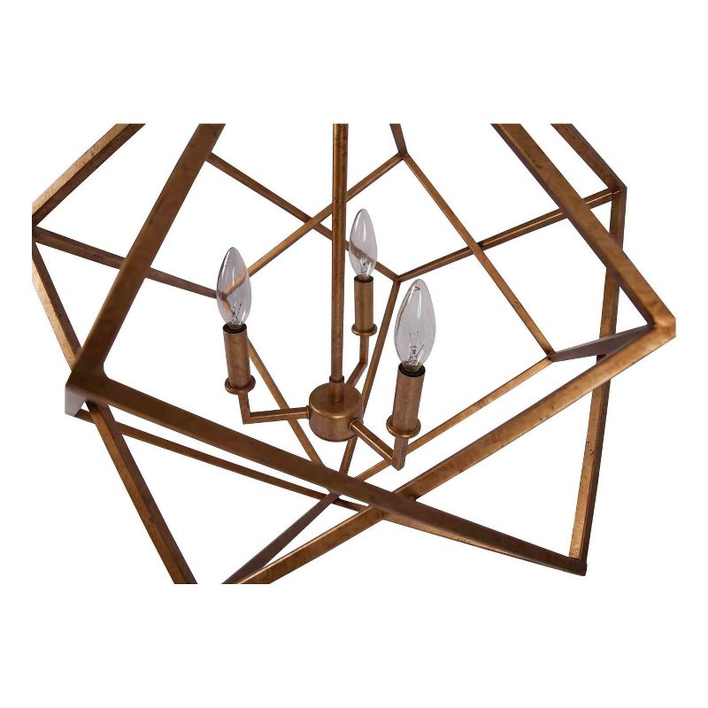 Vista Geometric Chandelier Ceiling Light Antique Gold - Thy-Hom