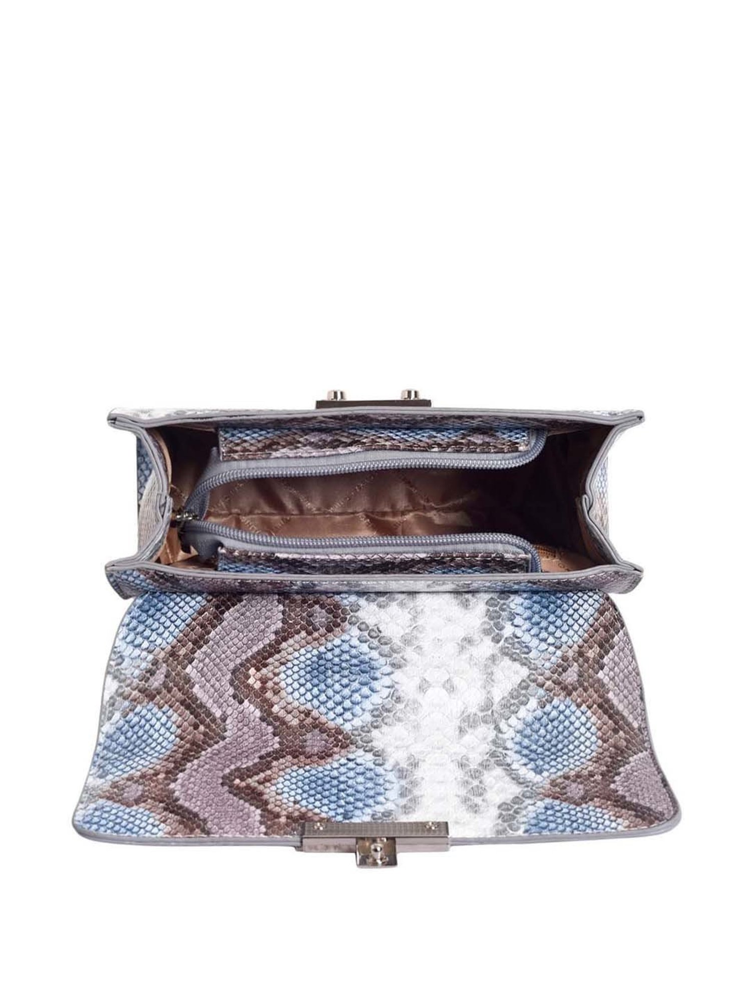 Lino Perros Blue Textured Medium Sling Handbag