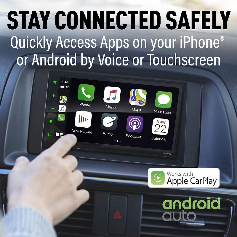 Planet Audio P9900CPA Double DIN, 6.75 Inch LCD Touchscreen Car Multimedia Player with Bluetooth, MP3, USB, Aux, AM/FM Radio, and Multi Color Changer