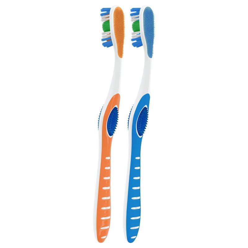 Colgate 360 Toothbrush with Tongue and Cheek Cleaner - Medium - 2ct
