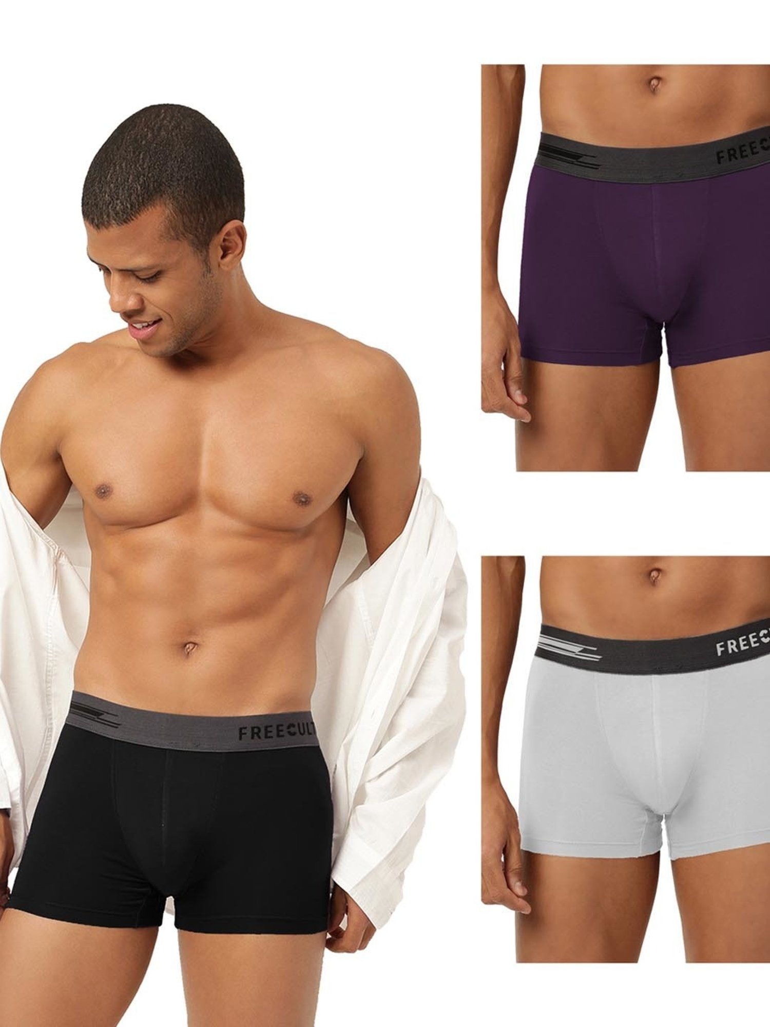 Freecultr Multi Comfort Fit Trunks - Pack of 3