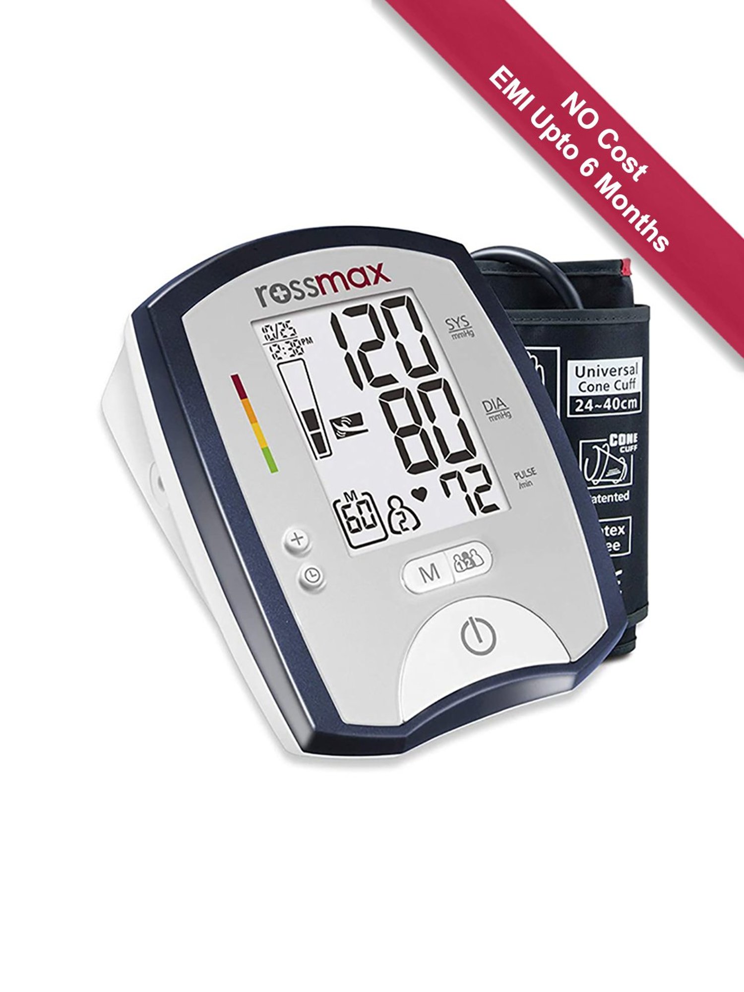 Rossmax MJ701f Automatic Blood Pressure Monitor (White and Blue)