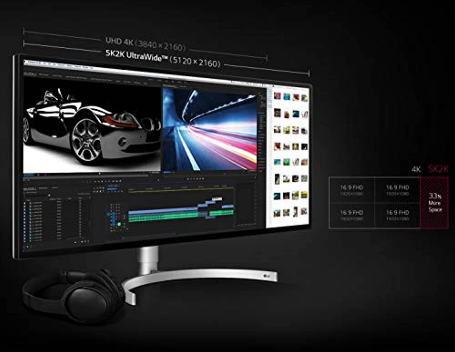 LG 34WK95U-W 34 and quot;UltraWide 5K Nano IPS LED Monitor with Built-In Speakers, 5120x2160 (34WK95U)