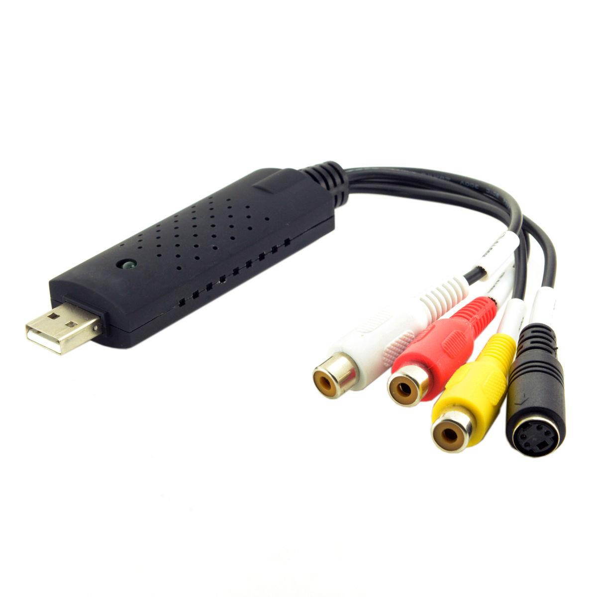 USB 2.0 Audio Video CAP TV DVD VHS S-Video Capture DVR Sureveillance 4 Channel