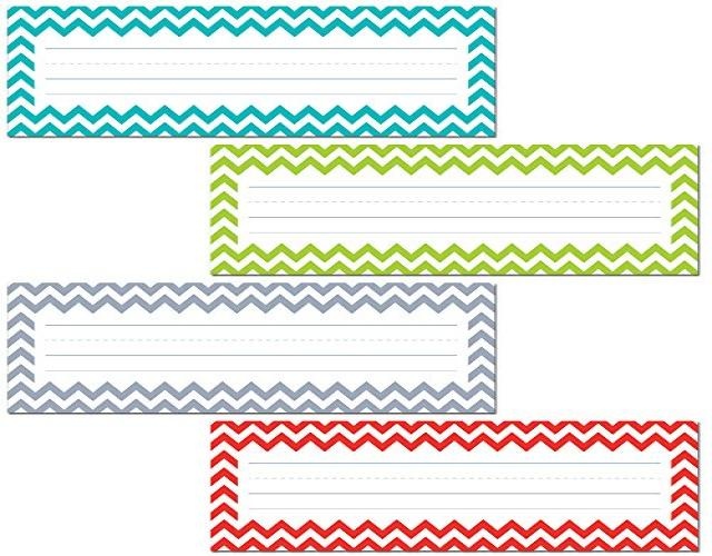 Creative Teaching Press Chevron Solids Name Plates (4517),MULTI