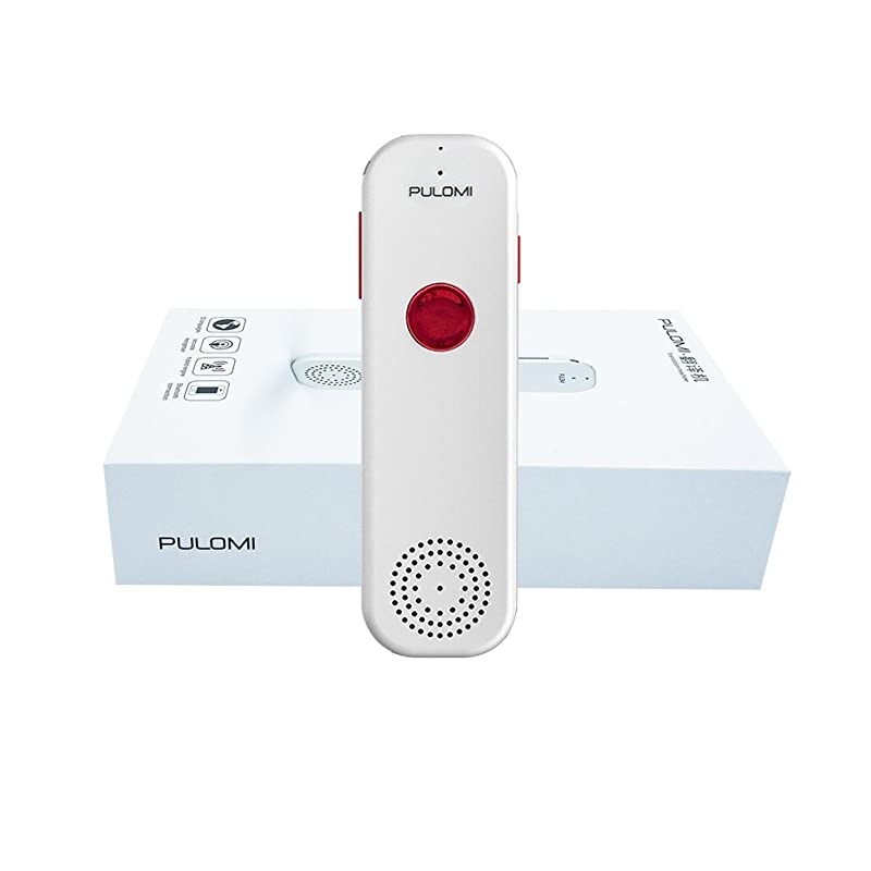 Easy Trans Smart Language Translator Device Electronic Pocket Voice Bluetooth 52 Languages for Learning Travel Shopping Business Fit for Apple iPhone Android White Red