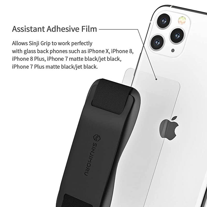 Silicone Mobile Phone Grip with Stand, Cell Phone Stand for Desk & Secure iPhone Holder Strap for All Smartphone. Sinji Grip Silicone Midnight Blue