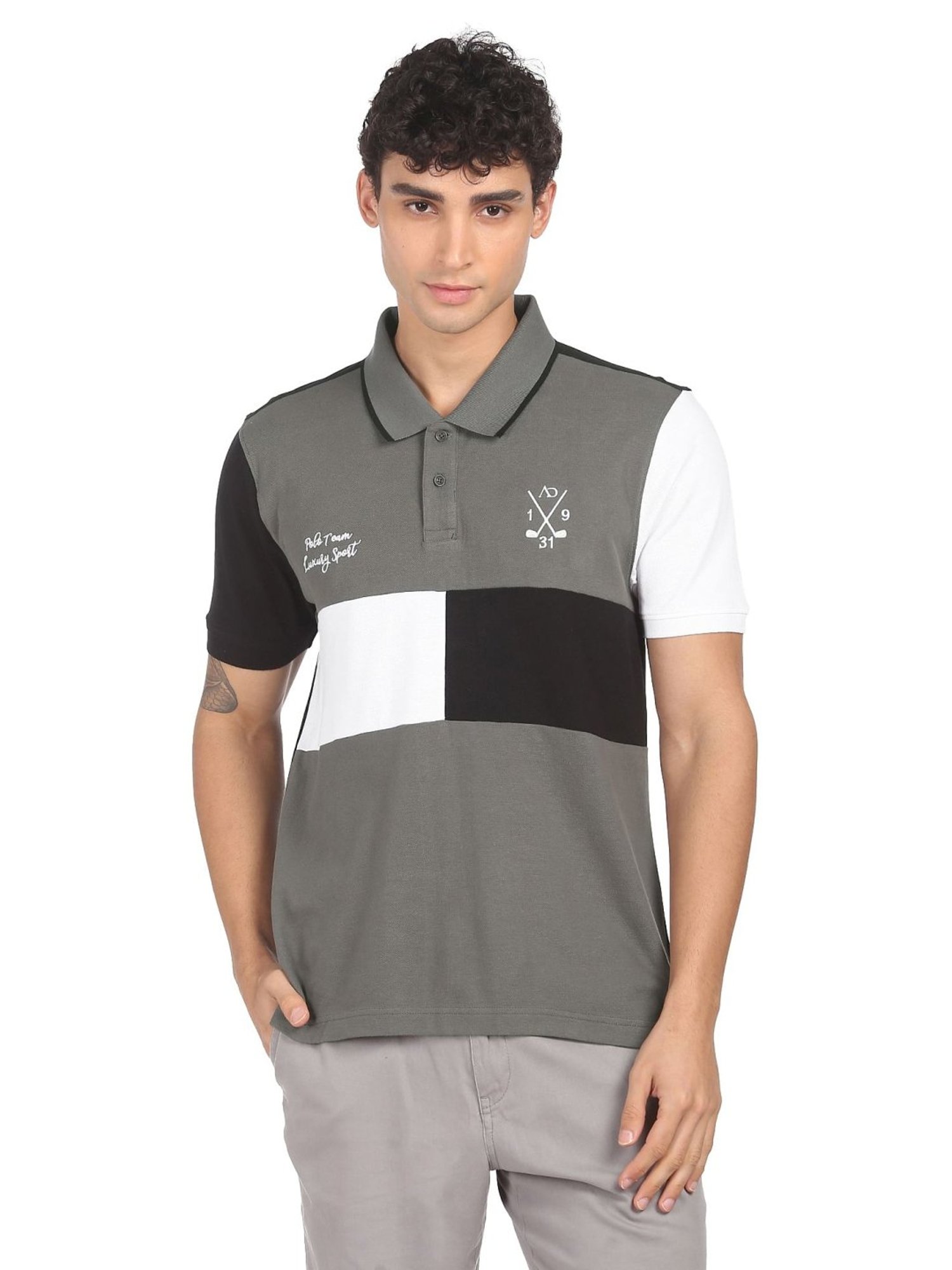 AD by Arvind Multicolor Polo T-Shirt