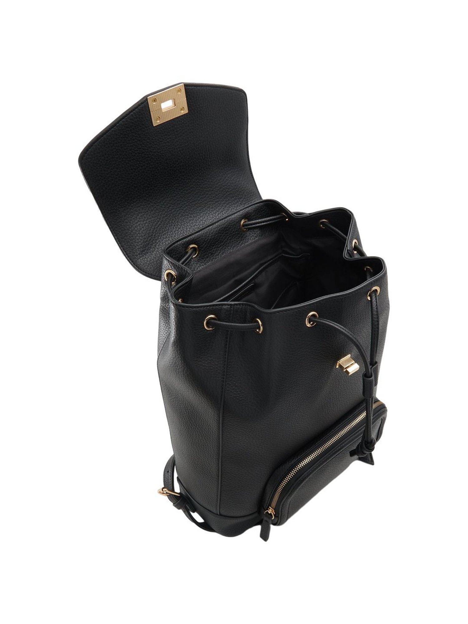 Call It Spring Black PU Large Backpack