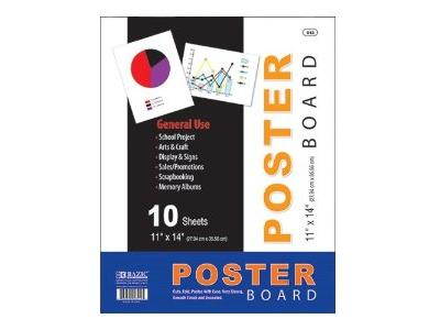 DDI 310190 BAZIC 11" X 14" White Poster Board (5/Pack) Case of 48