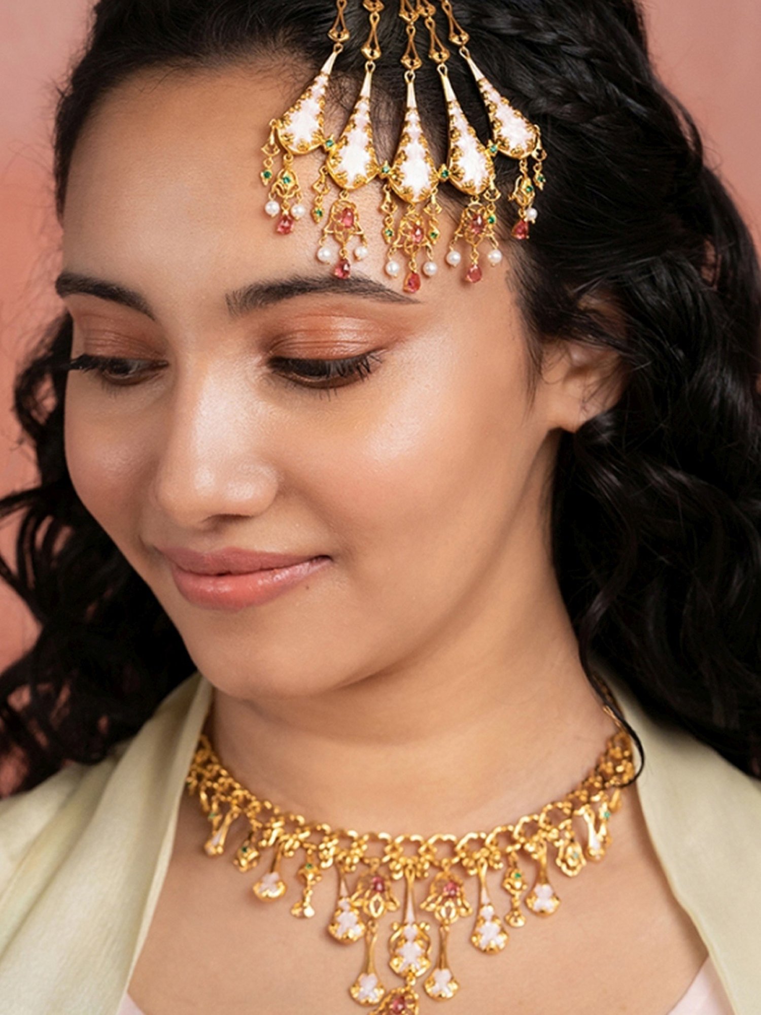 Shaya 92.5 Sterling Silver Yellow Gold Shaadi Squad Bridechilla Jhoomar for Women