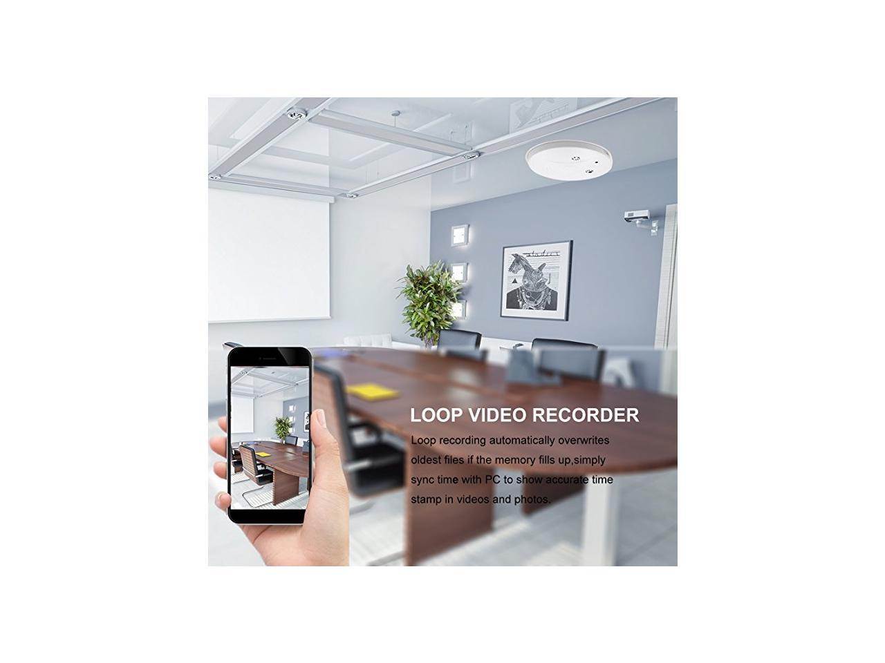 WiFi Hidden Camera Spy Camera Smoke Detector, DareTang HD 1080P Motion Detection Activated Mini Video Recorder Security Cameras for iPhone,Android and PC