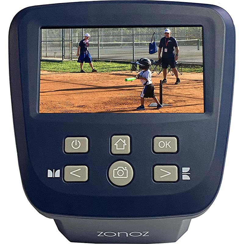 FS-Five Digital Film & Slide Scanner - Converts 35mm, 126, 110, Super 8 & 8mm Film Negatives & Slides to JPEG - Includes Large Bright 5-Inch LCD, Easy-Load Film Inserts Adapters