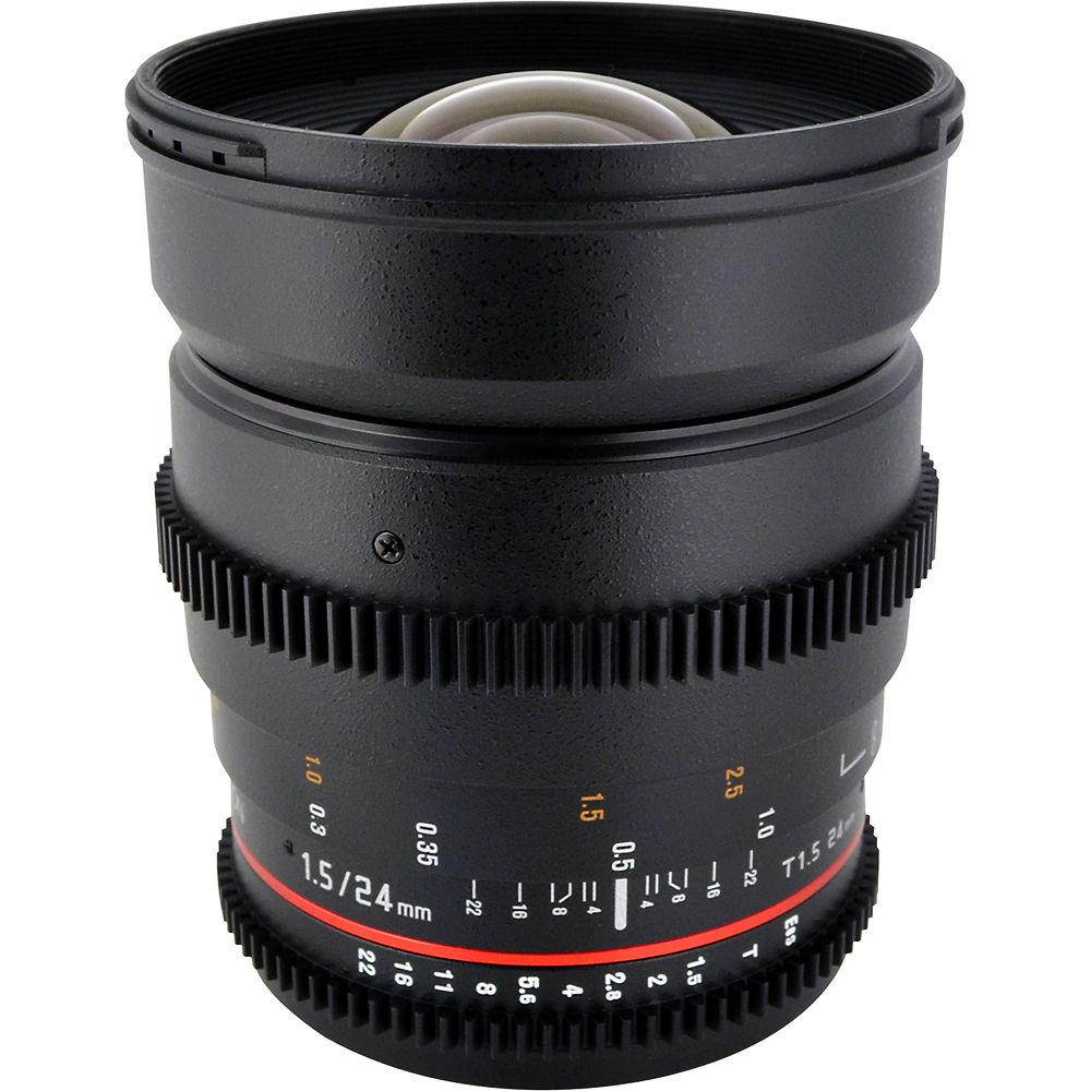 Rokinon 24mm T/1.5 Cine Wide Angle Lens (for Video DSLR Olympus/Panasonic Micro 4/3)