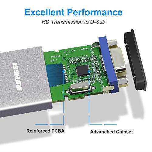 DisplayPort to VGA, Benfei DisplayPort to VGA Adapter Male to Female Gold-Plated Cord Compatible for Lenovo Dell HP and Other Brand