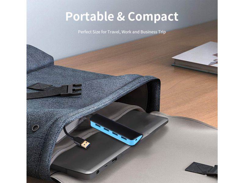 4-PORT USB 3.0 HUB, SUITABLE FOR MACBOOK, MAC PRO, MAC MINI, IMAC, SURFACE PRO, XPS, PC, FLASH DRIVE, COMPACT DATA USB HUB