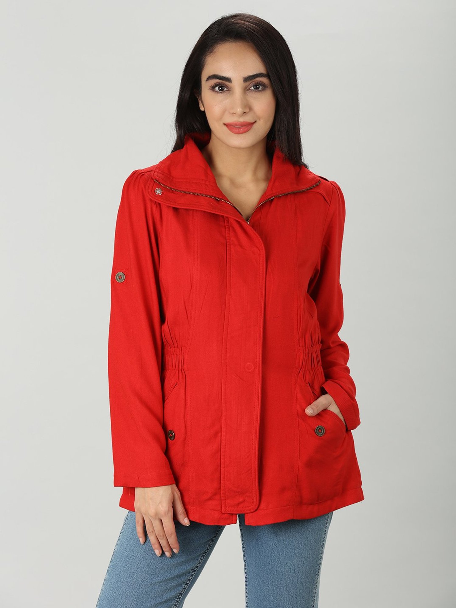 Mustard Green Regular Fit Jacket