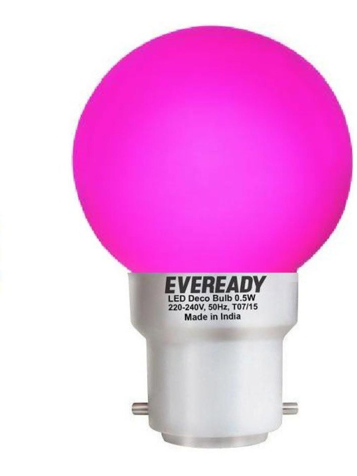 Eveready 0.5 W Standard B22 LED Bulb Pack of 6 (Pink)