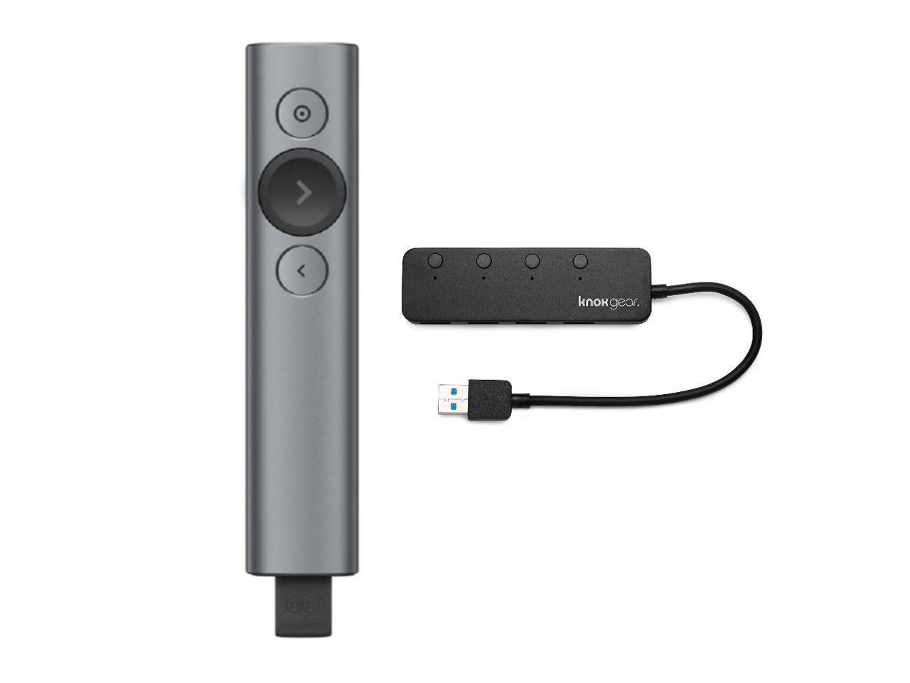 Logitech Spotlight Presentation Remote - Advanced Digital Highlighting with Bluetooth, Universal Compatibility, 30m Range and Quick Charging - Slate