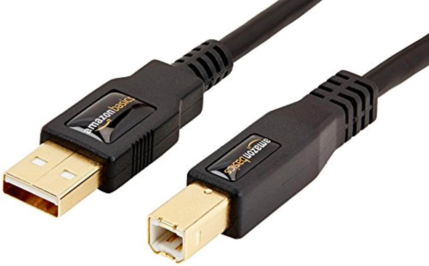 Basics USB 2.0 Cable - A-Male to B-Male - 16 Feet (4.8 Meters)