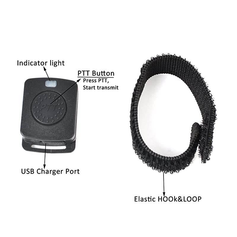 Walkie Talkies Bluetooth Wireless Mic 2 Pin Shoulder Speaker Mic for Baofeng UV-5R 5RA 5RB 5RC Kenwood TK-2400 Retevis RT21 RT22 RT27 Two-Way Radio