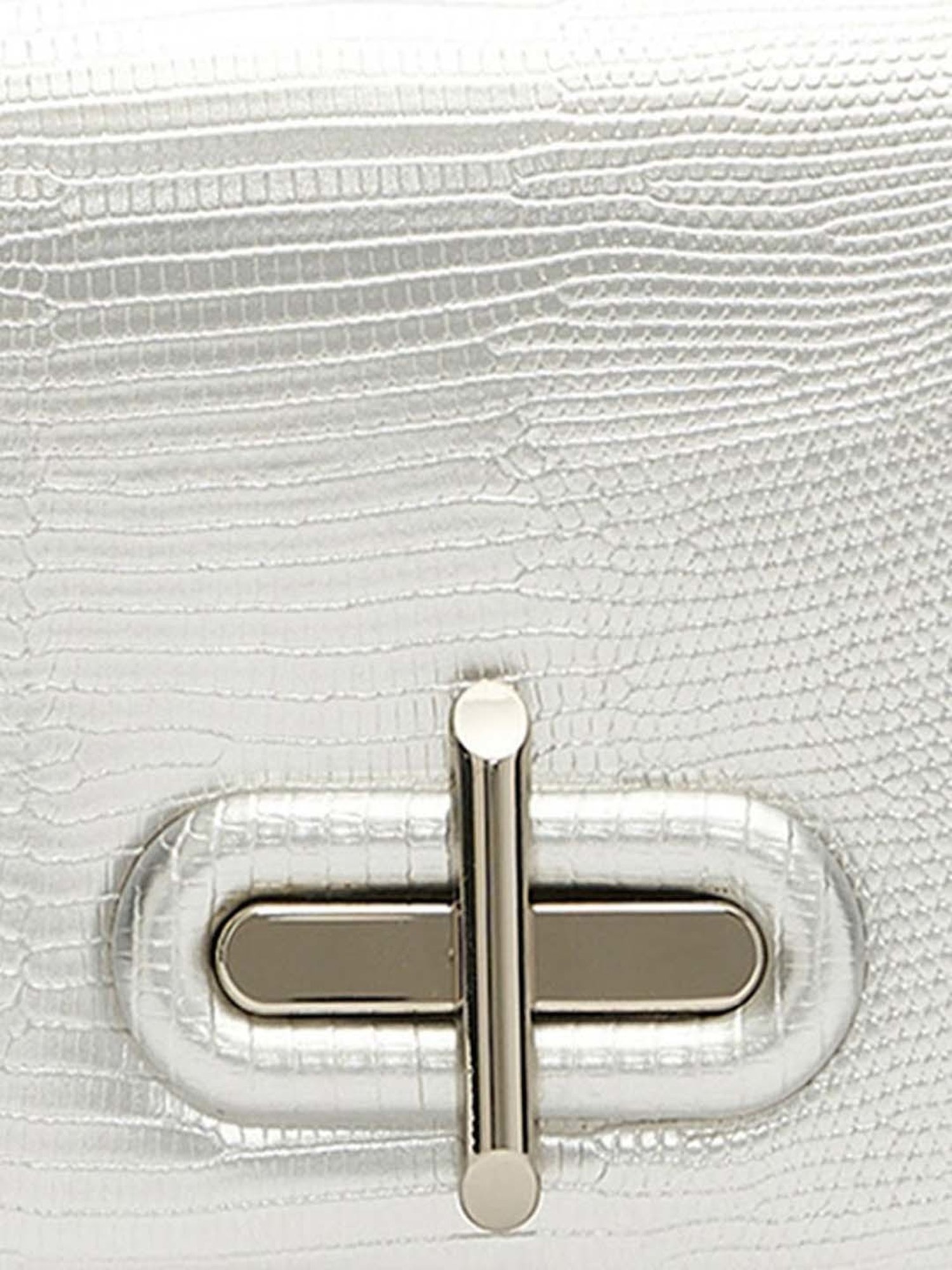 Miraggio Silver Textured Clutch